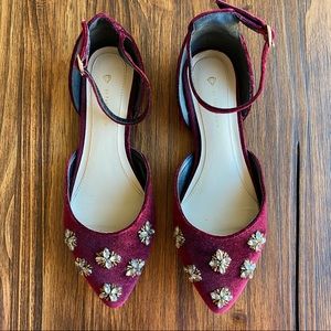 LIKE NEW Faryl Robin Ankle Strap Suede Flats - 7.5